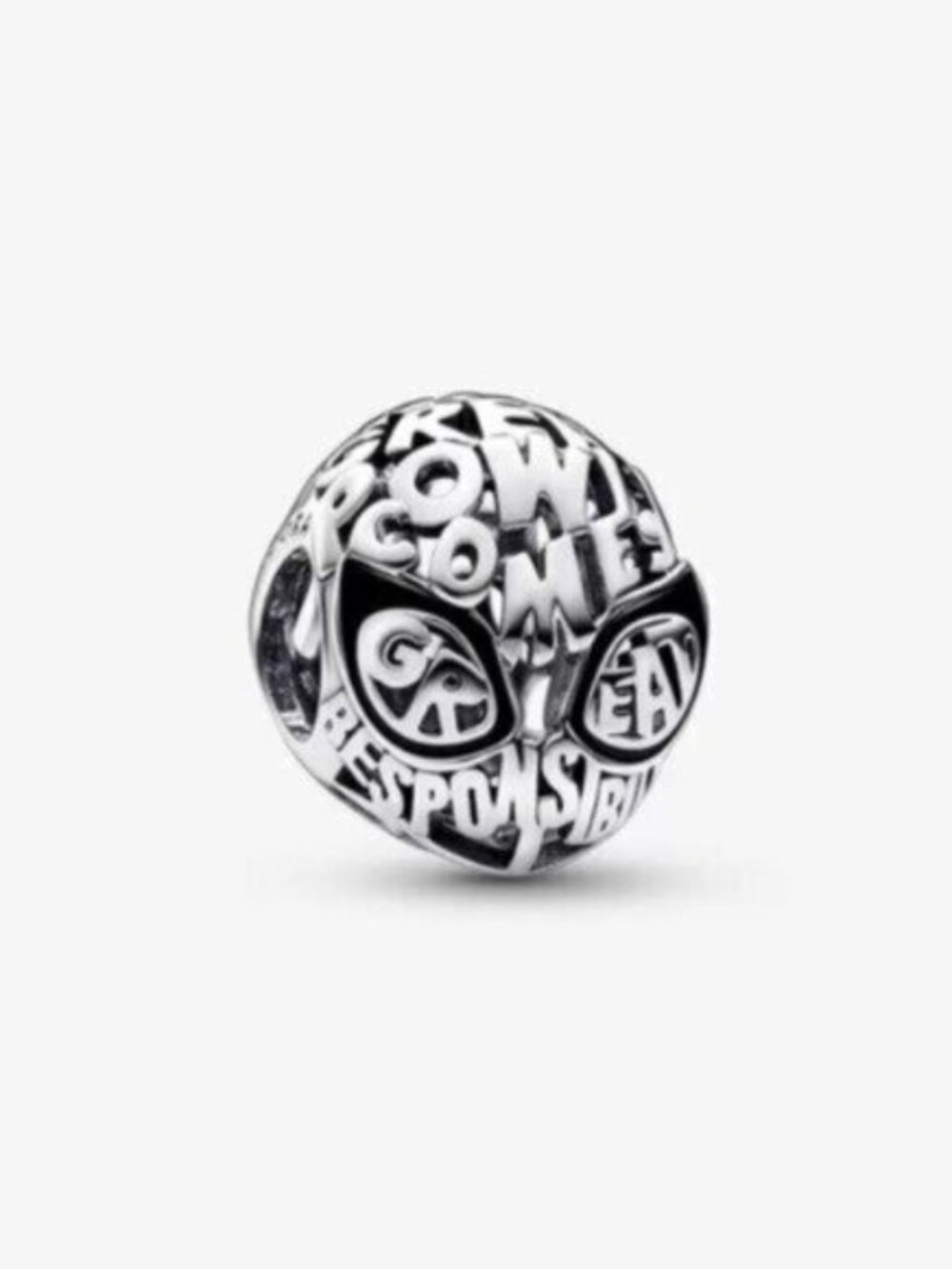 Pandora Silver 'Power Comes with Responsibility' Text Charm